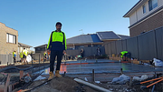 Stage 10: Concrete Slab is getting Poured.